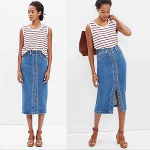 Madewell midi Jean skirt F2977 worn once